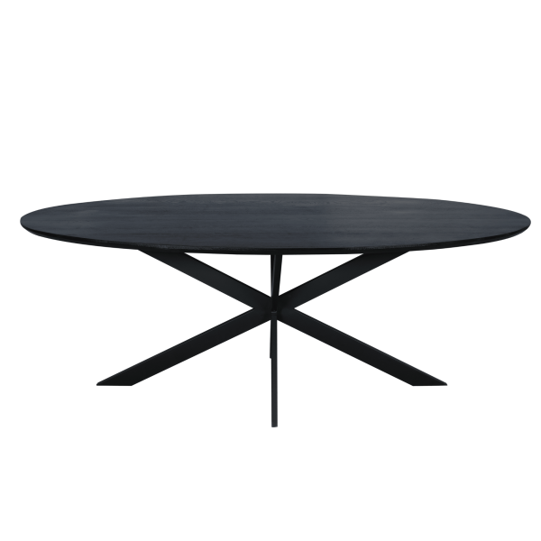 Starfurn Eiken eettafel Ferris | Ovaal 210 cm | Zwart