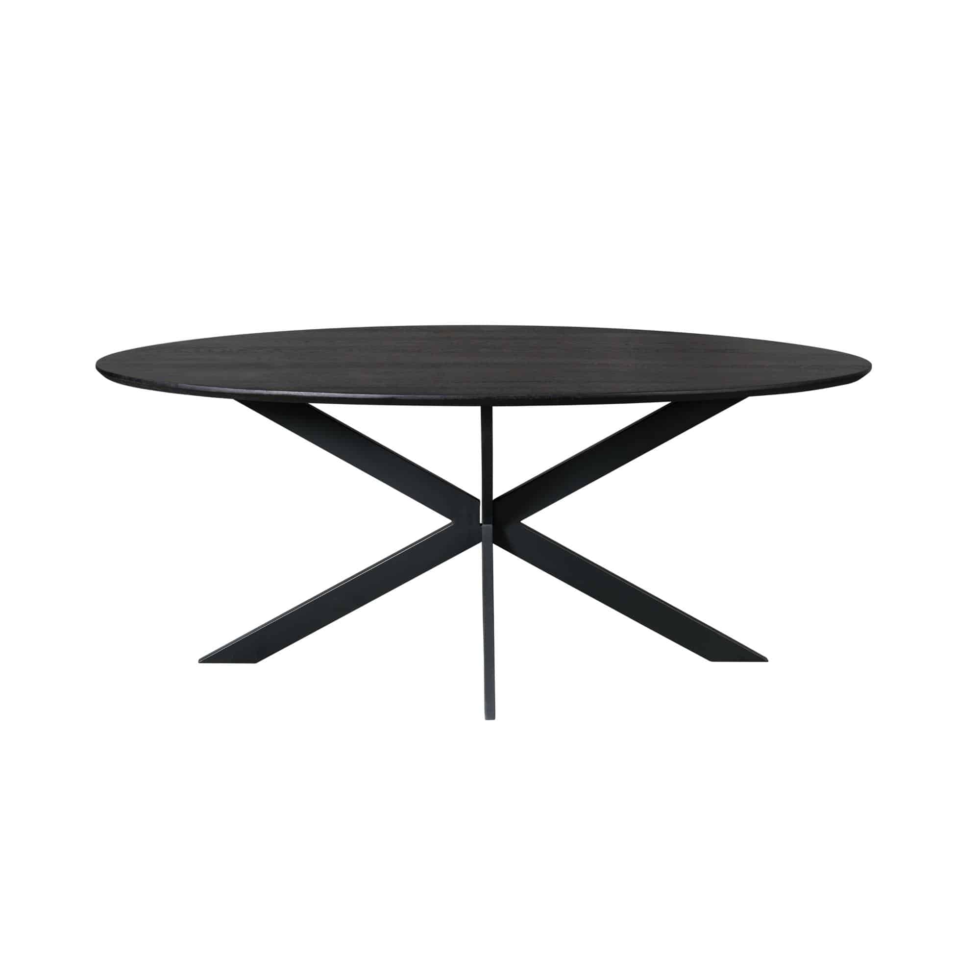 Starfurn Eiken eettafel Ferris | Ovaal 180 cm | Zwart