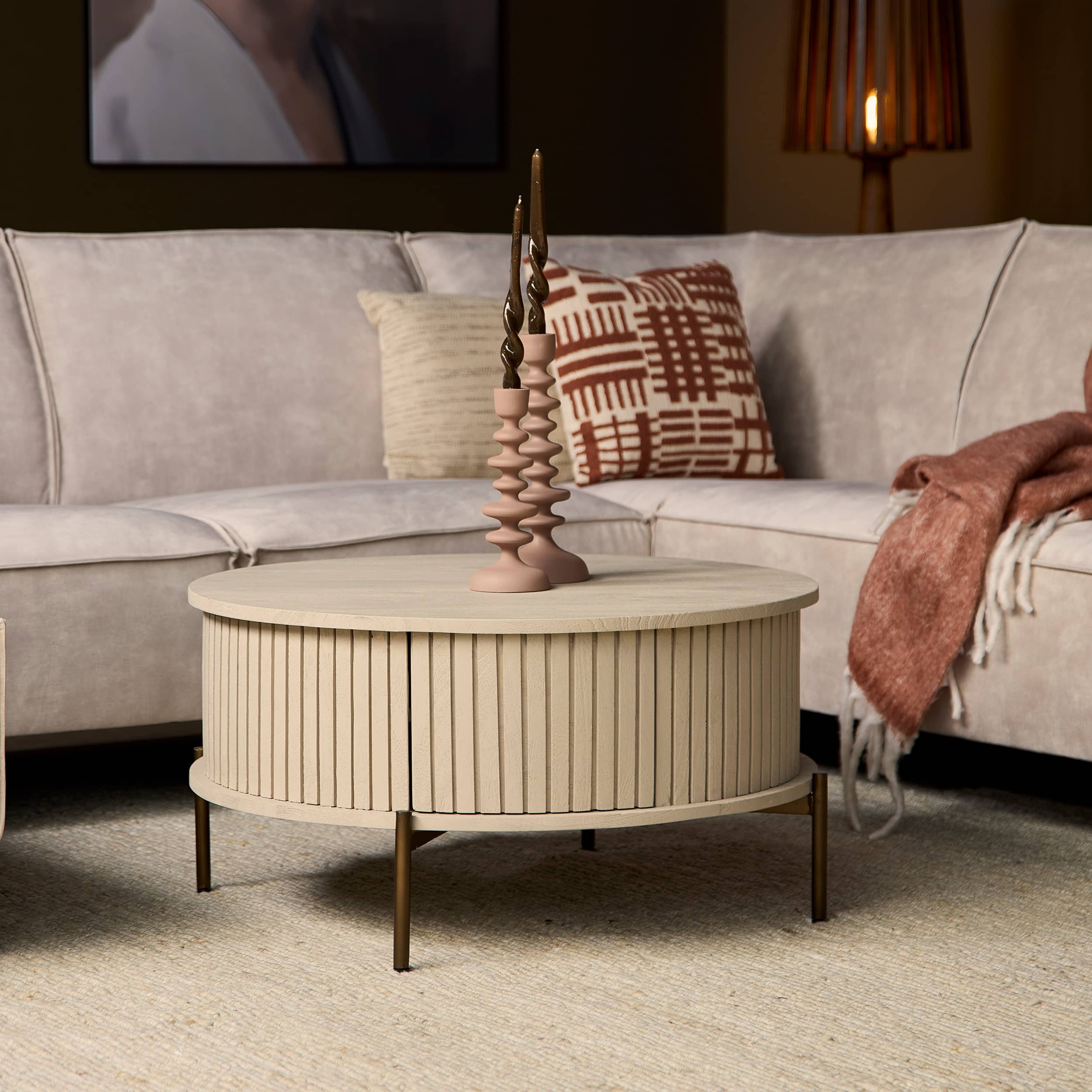 Starfurn Salontafel Madison Sand | 80 cm | Rond