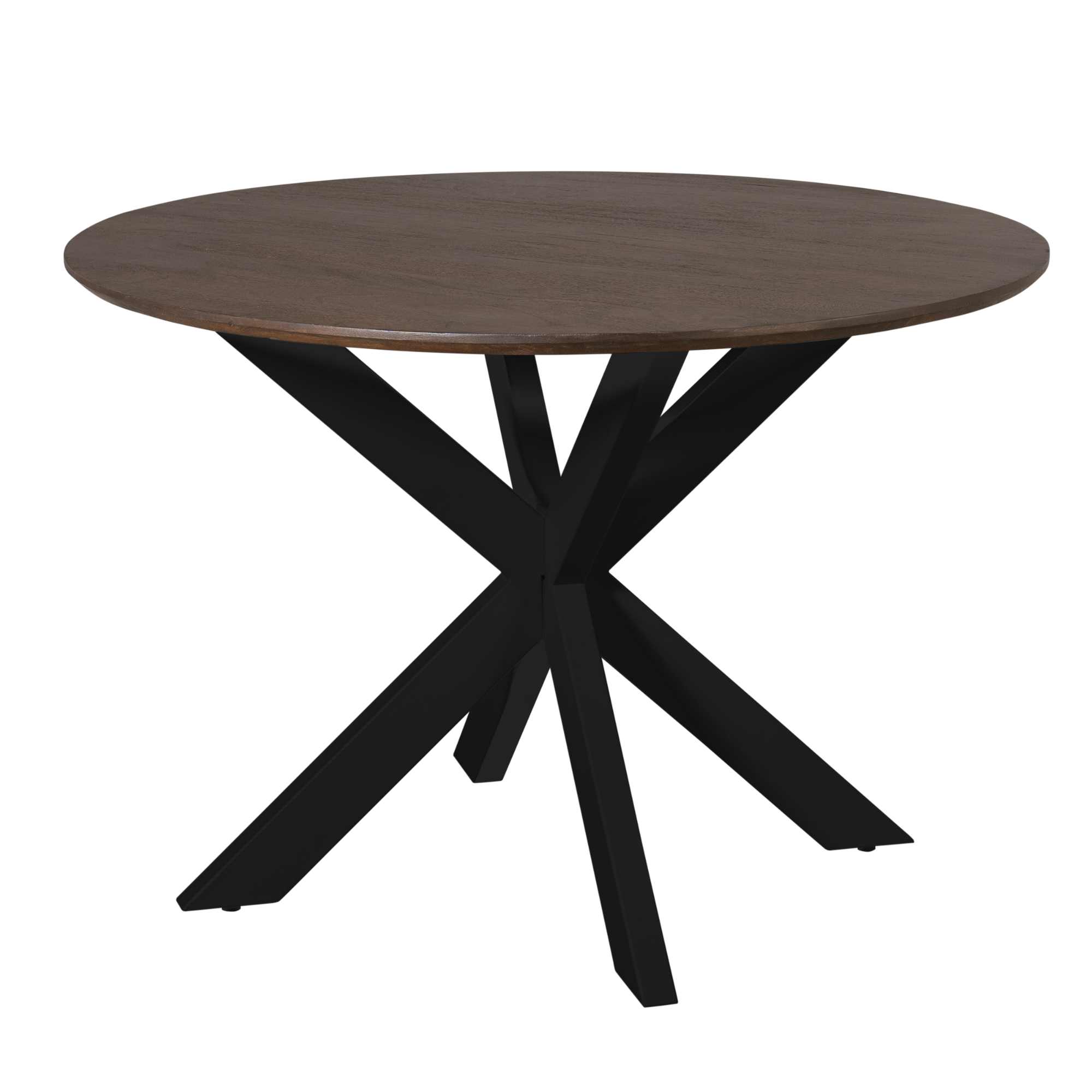 Starfurn Eettafel Madison Brown | 110 cm | Poot Black