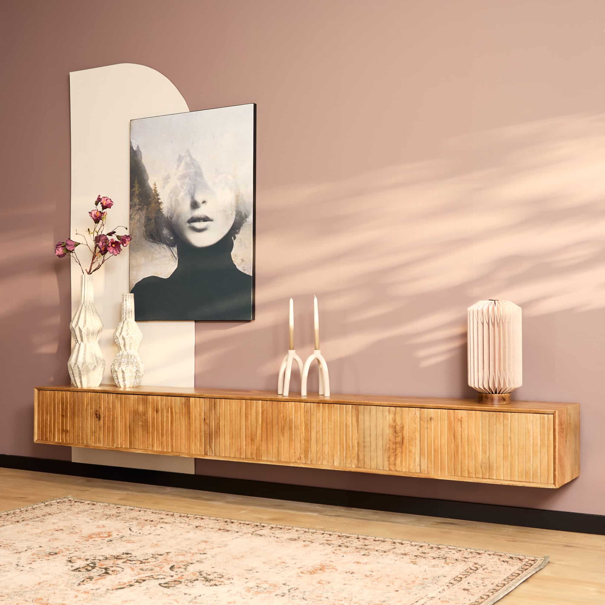 Starfurn Zwevend tv meubel Madison Natural | 280 cm