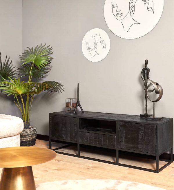 Starfurn Tv meubel Denver Black | 145 cm