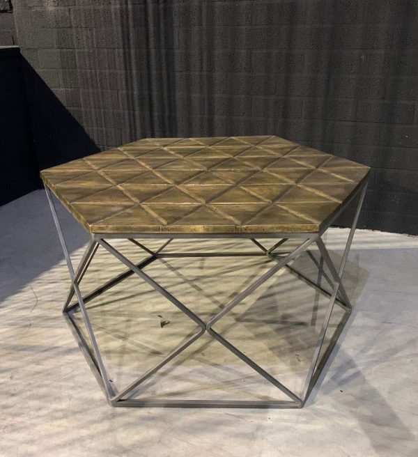 SHOWMODEL salontafel 92 cm metalen blad