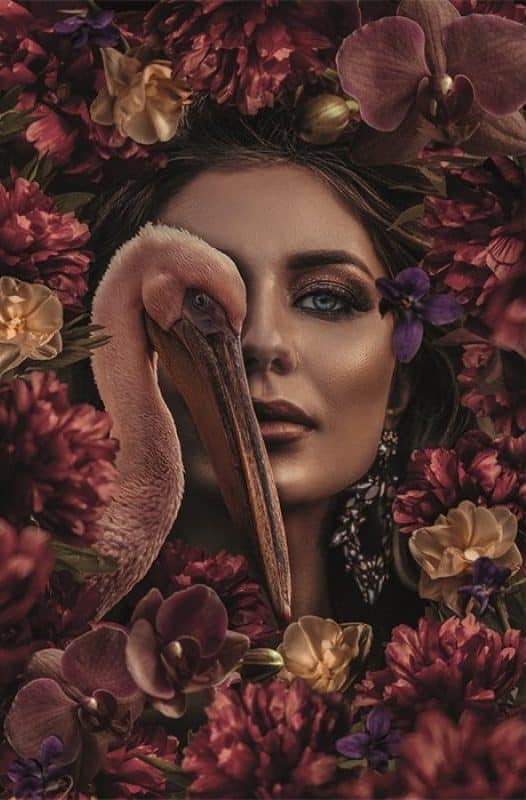 Schilderij Eye to eye glans aluminium