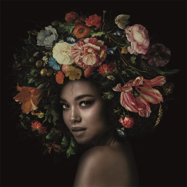 Schilderij Flower power Bridget mat aluminium