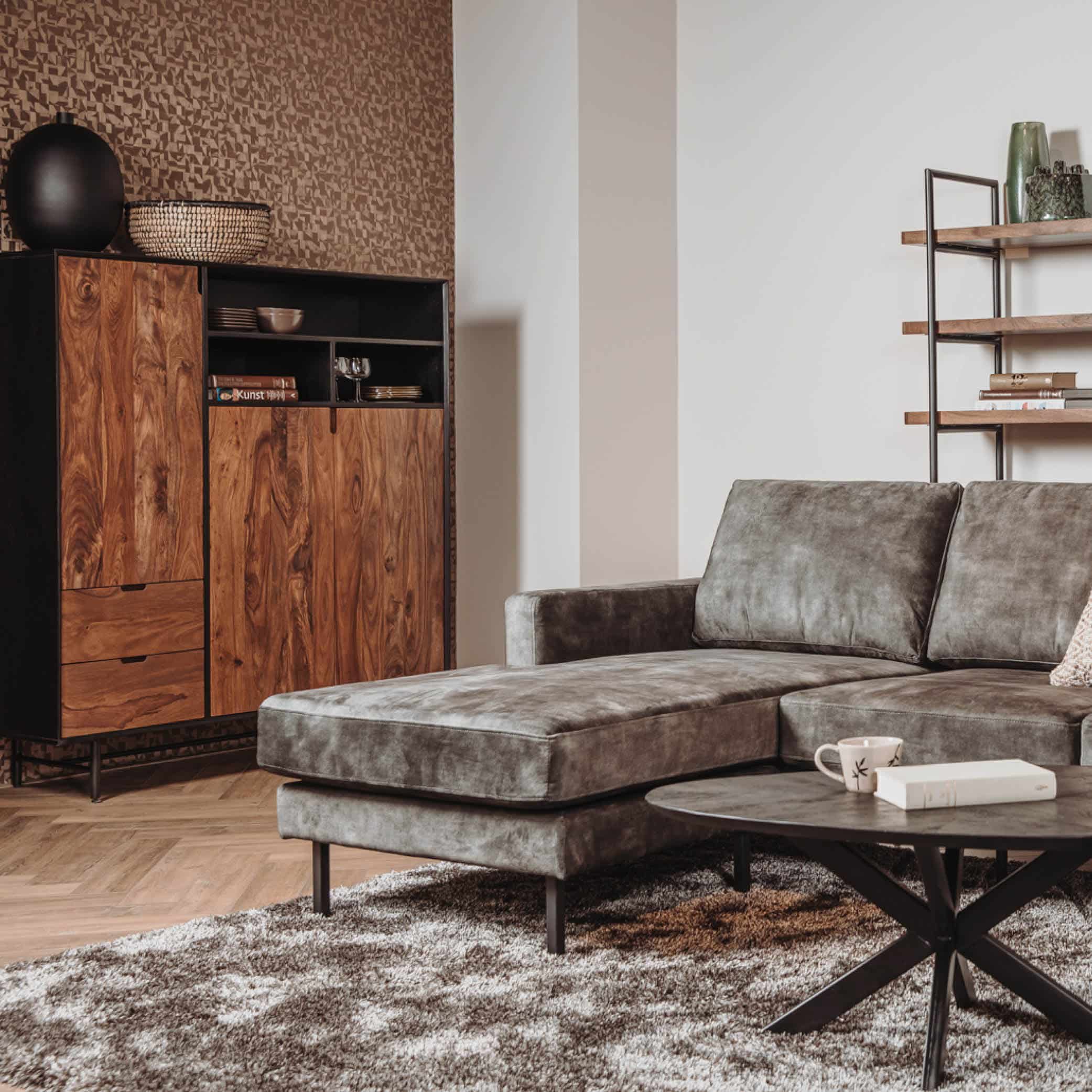 SHOWMODEL Tower Living opbergkast Taviano mangohout 135x45x150 cm