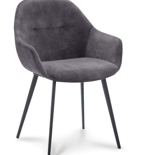 Eetkamerstoel Taylor met arm antraciet