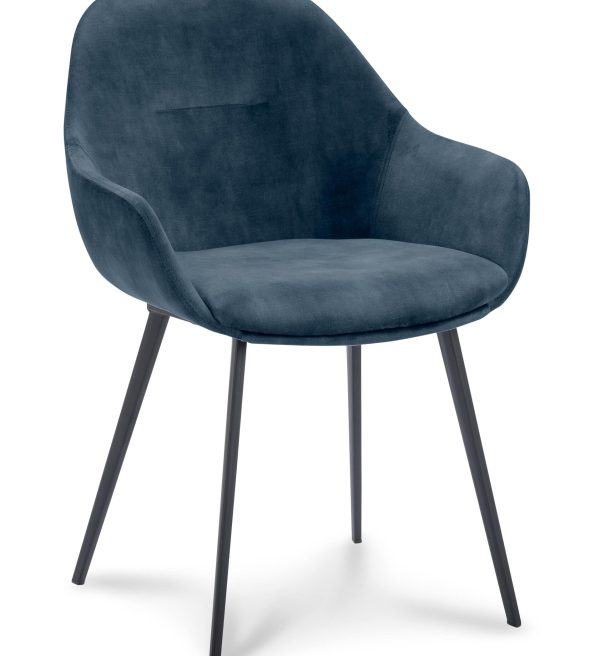 Eetkamerstoel Taylor met arm blauw