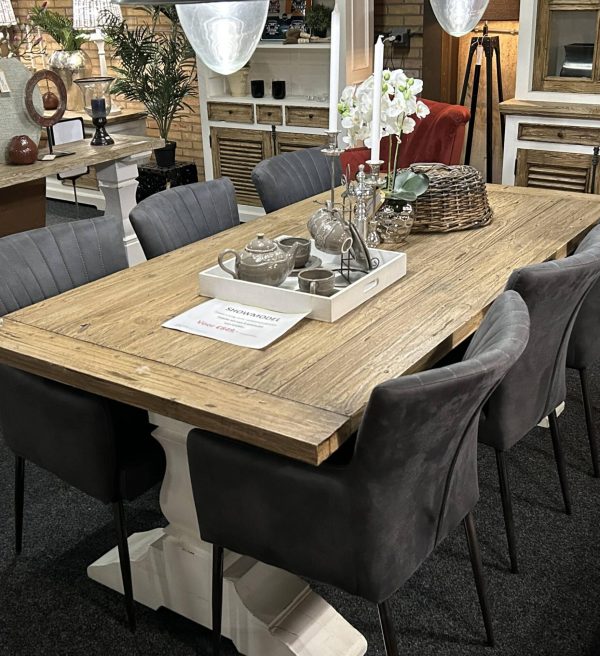 SHOWMODEL Tower Living set van 6 stuks arm/ eetkamerstoelen Toledo antraciet