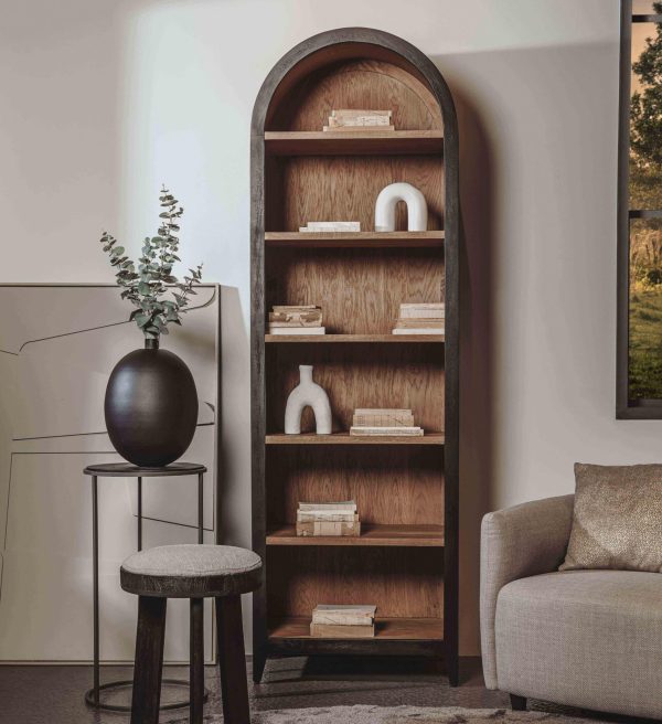 Tower Living boekenkast Rotondi 70x45x220 cm mangohout