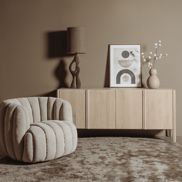 Tower Living dressoir Amalfi 200x42x90 cm white wash eiken