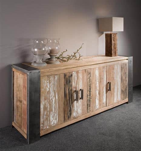 SHOWMODEL Tower Living dressoir Novara oud teak 210x45x90 cm