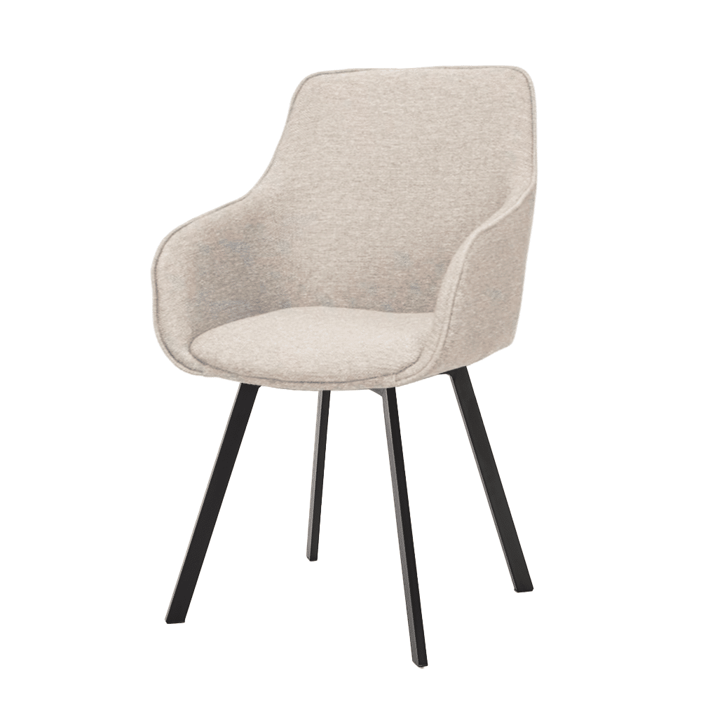 Tower Living eetkamerstoel Borgo draaibaar met arm beige