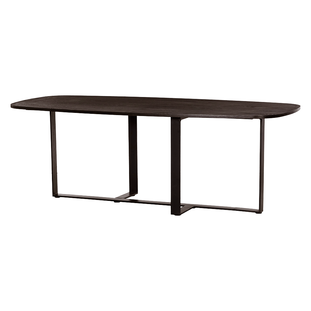 Tower Living eettafel Mincio 220x100x77 cm donkerbruin eiken