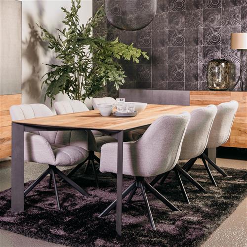 SHOWMODEL Tower Living eettafel Pandora 240 cm gerecycled teak