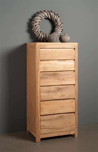 Tower Living ladekast Corona 60x46x130 cm teak