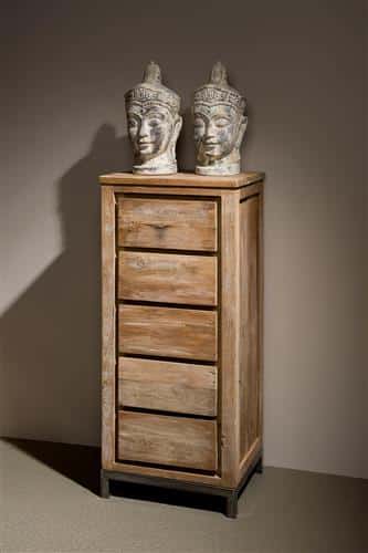 Tower Living ladekast Venetie 50x40x120 cm oud teak