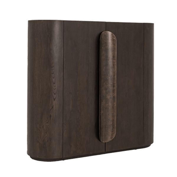 Tower Living opbergkast Allure 150x50x140 cm donkerbruin eiken