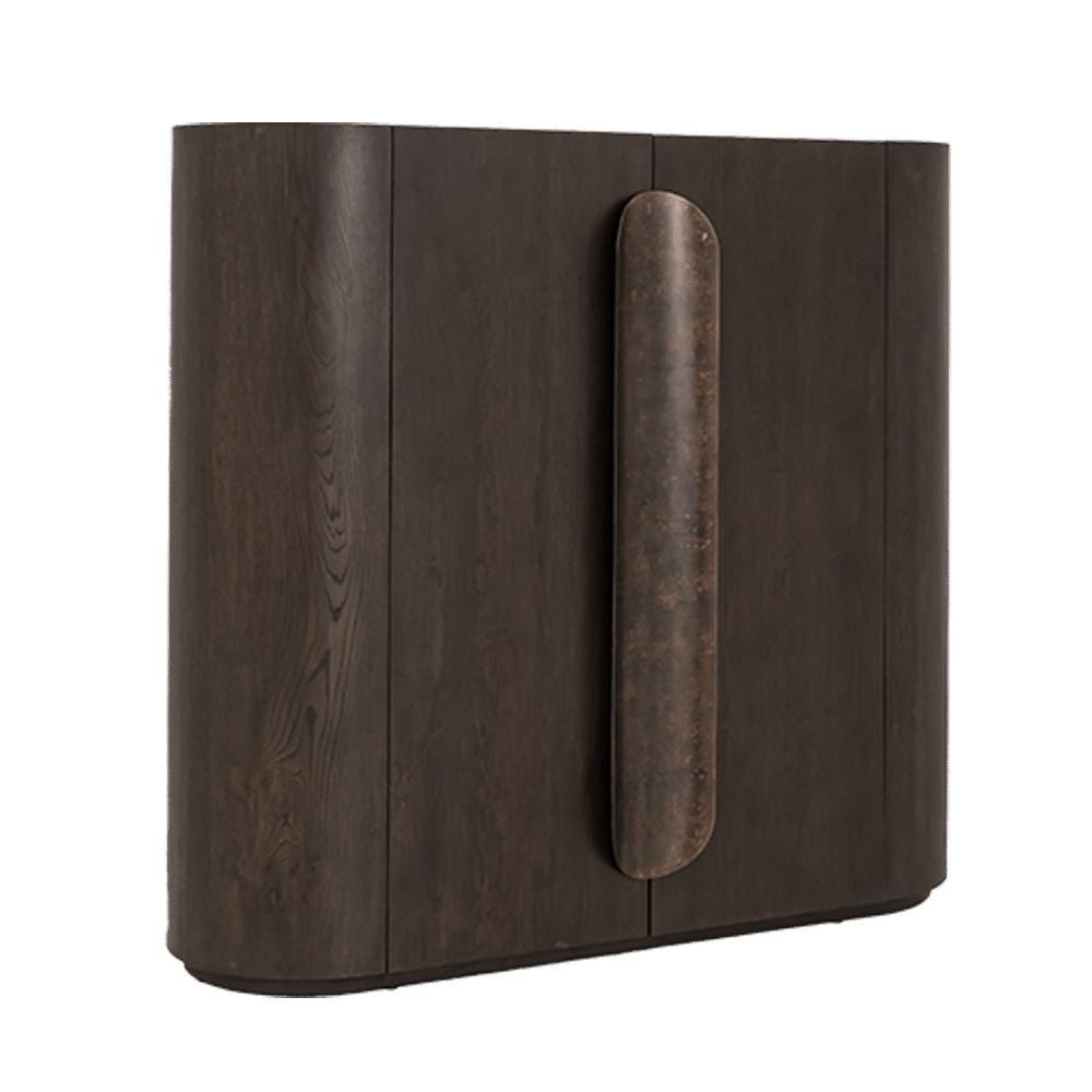 Tower Living opbergkast Allure 150x50x140 cm donkerbruin eiken