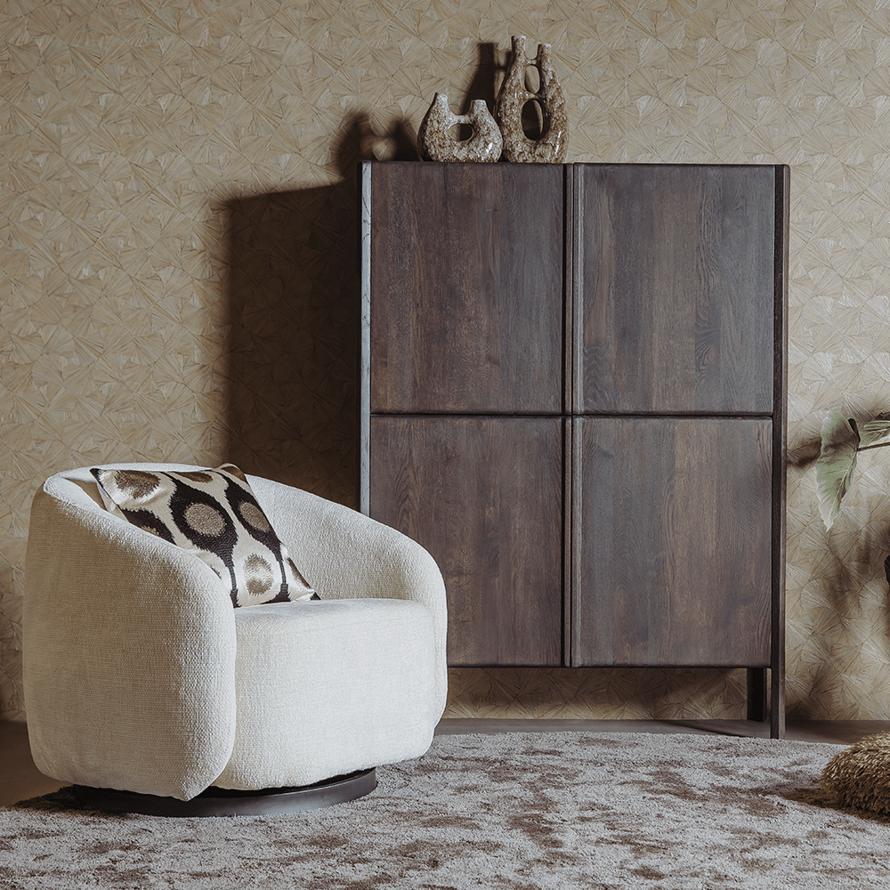 Tower Living opbergkast Amalfi 120x42x160 cm donkerbruin eiken