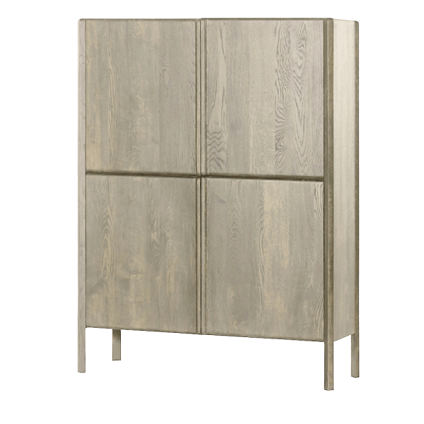 Tower Living opbergkast Amalfi 120x42x160 cm white wash eiken