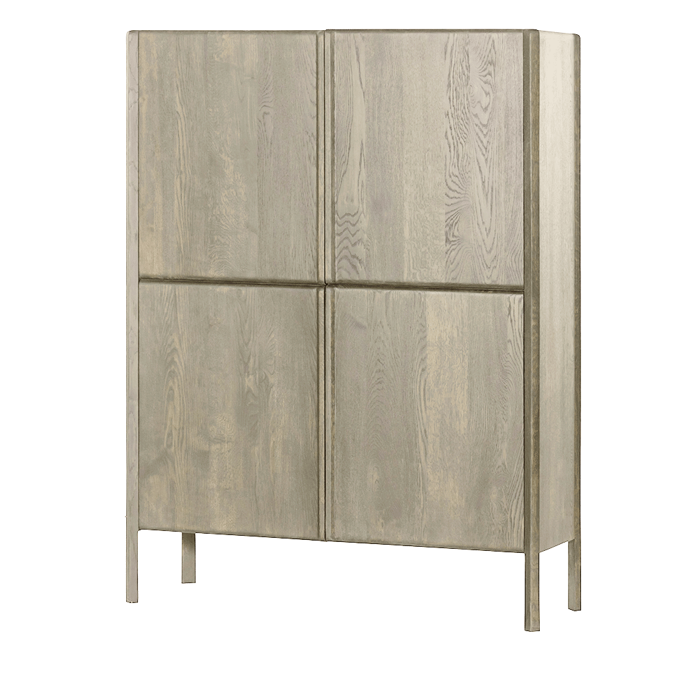 Tower Living opbergkast Amalfi 120x42x160 cm white wash eiken