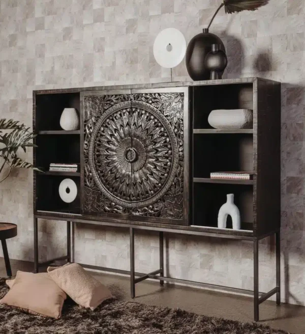 Tower Living opbergkast Casina 200x45x160 cm mangohout