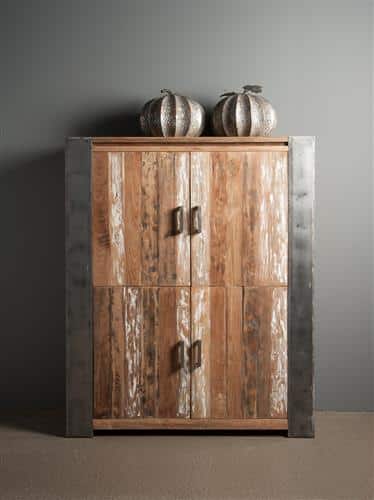 SHOWMODEL Tower Living opbergkast Novara oud teak 140x45x170 cm