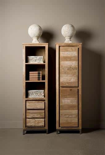 Tower Living opbergkast Venetie 50x40x180 cm oud teak