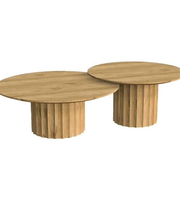 Tower Living salontafel Crotone vanaf 60 cm set van 2 acacia