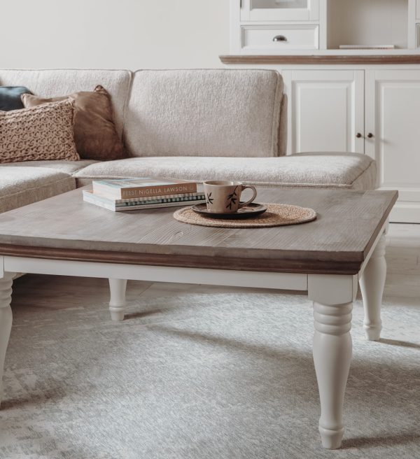 Tower Living salontafel Fleur ronde poot 100x100x45 cm grenen