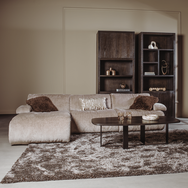 Tower Living salontafel Mincio 130x70x40 cm donkerbruin eiken