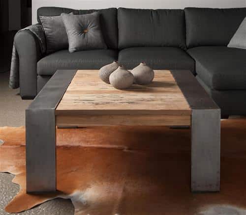 SHOWMODEL Tower Living salontafel Novara oud teak 100x100x45 cm