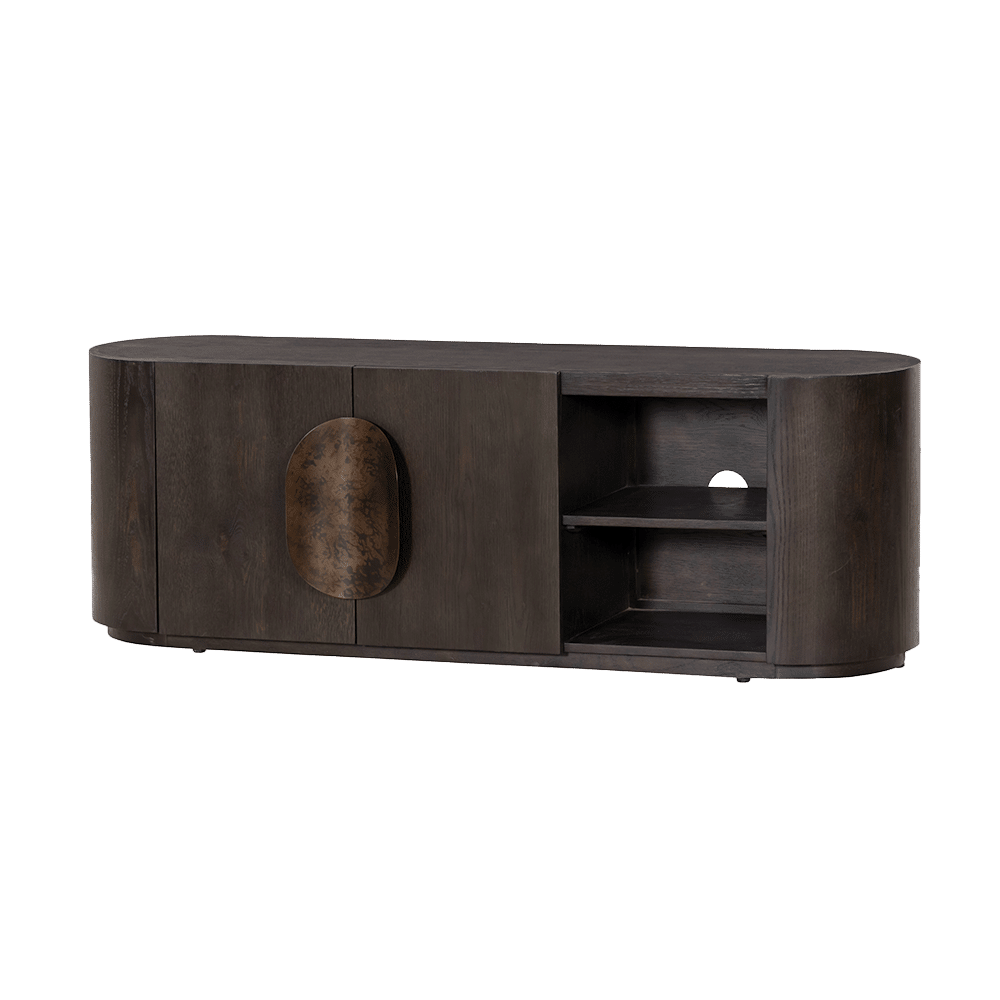 Tower Living tv meubel Allure 150x40x50 cm donkerbruin eiken