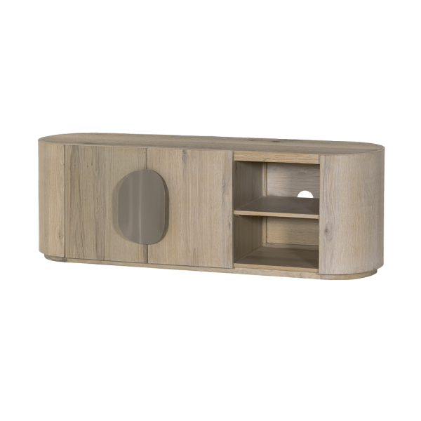 Tower Living tv meubel Allure 150x40x50 cm white wash eiken