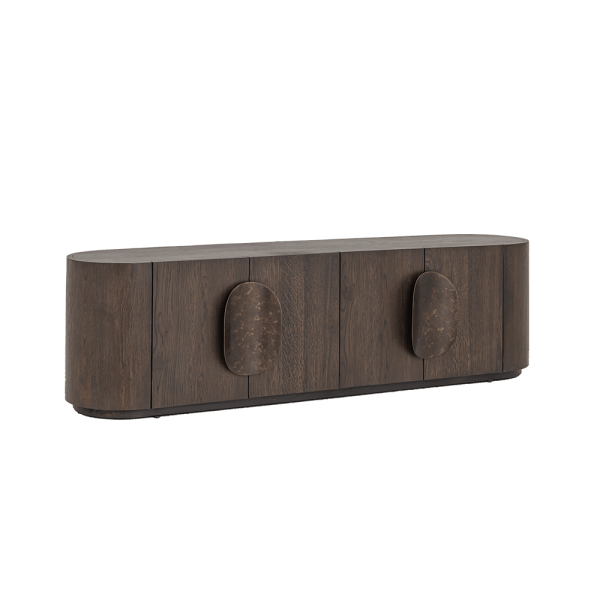 Tower Living tv meubel Allure 180x40x50 cm donkerbruin eiken