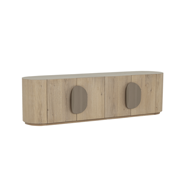 Tower Living tv meubel Allure 180x40x50 cm white wash eiken