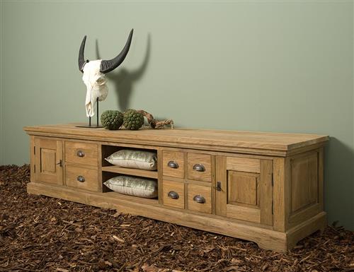 Tower Living tv meubel Bologna 220x45x54 cm teak