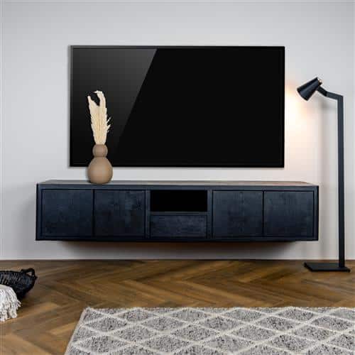 Tower Living tv meubel zwevend/ staand Tenna 200x45x40 cm mangohout