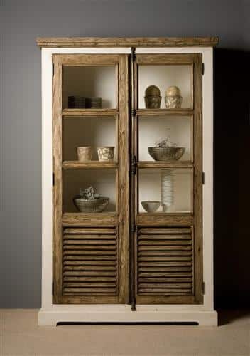 Tower Living vitrinekast Amanda 120x40x190 cm grenen