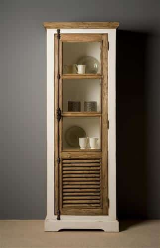 Tower Living vitrinekast Amanda 69x40x190 cm grenen