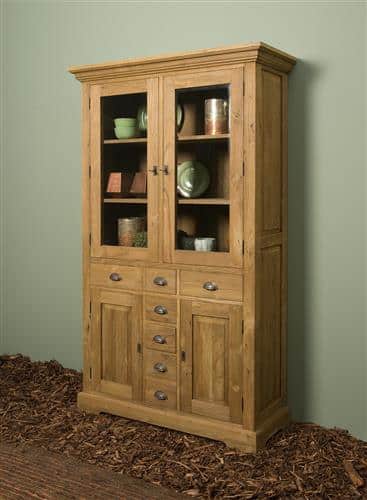 Tower Living vitrinekast Bologna 115x40x195 cm teak