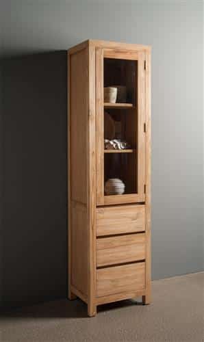 Tower Living vitrinekast Corona 50x40x190 cm teak