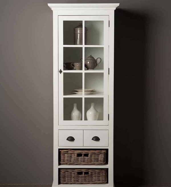 SHOWMODEL Tower Living vitrinekast Napoli 70x45x190 cm teak