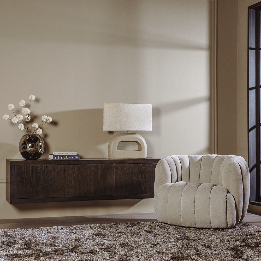 Tower Living zwevend tv meubel Mincio 176x42x50 cm donkerbruin eiken