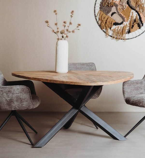 Tower Living eettafel Trivero natural mangohout