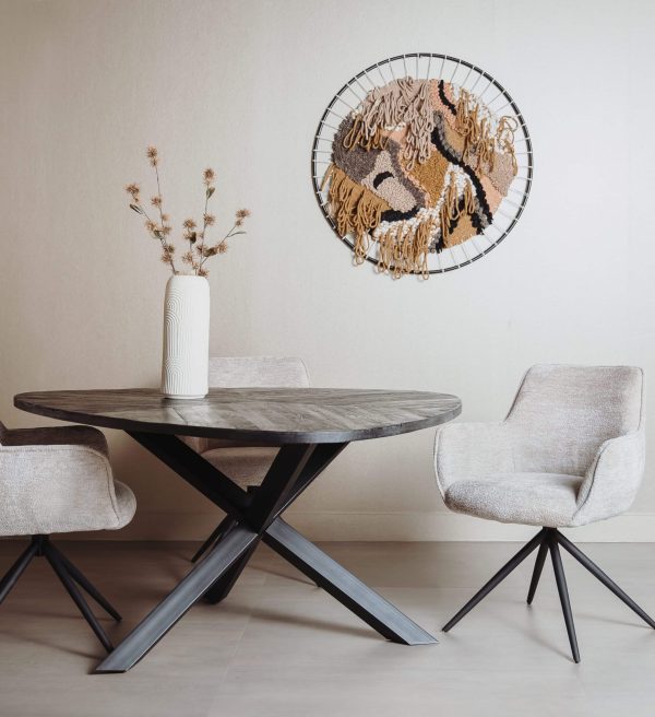 Tower Living eettafel Trivero black mangohout