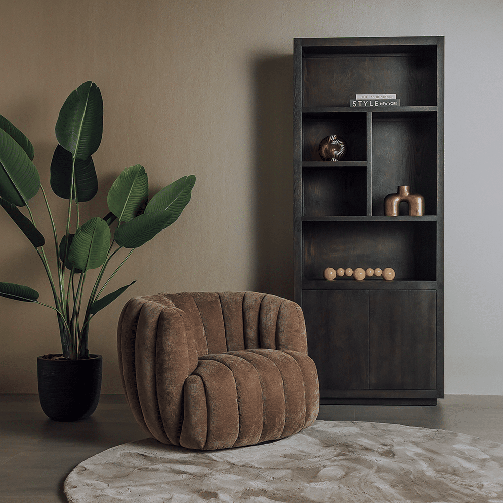 Tower Living fauteuil Verdi draaibaar mocca