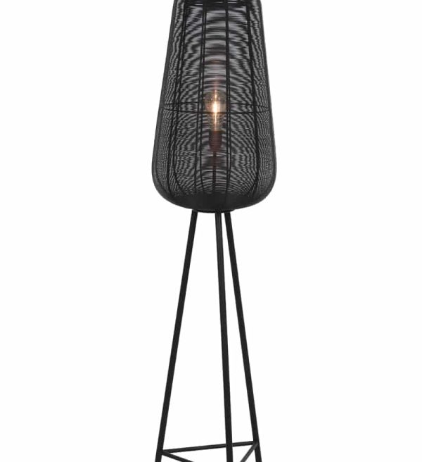 Light & Living vloerlamp driepoot Ø37x147 cm Adeta mat zwart