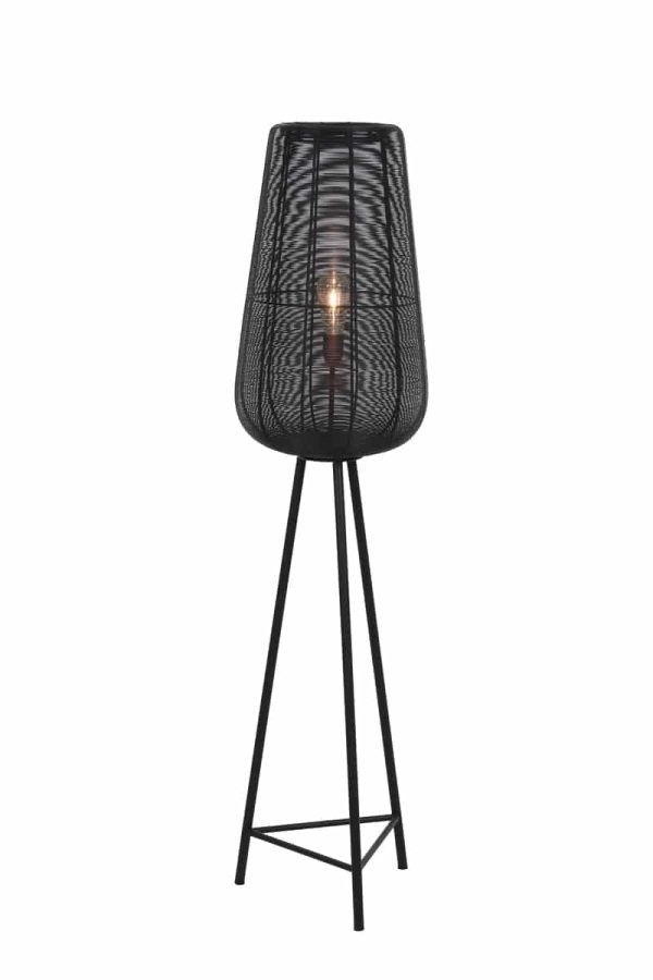 Light & Living vloerlamp driepoot Ø37x147 cm Adeta mat zwart